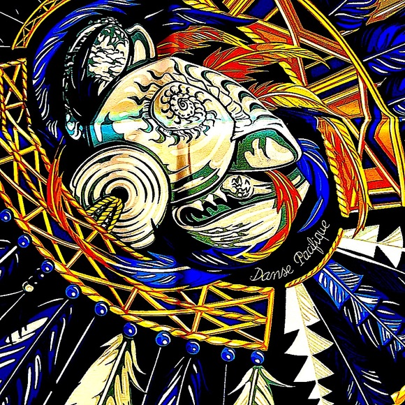 💯HermesSilkLargeScarfONEof a KindFabulousSIGNED Artist+Logo+2HermesBoxes+Ribbon - Picture 4 of 16